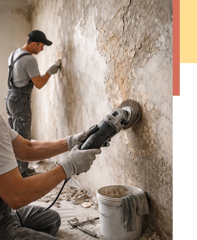 Снятие и удаление краски со стен в Ухте от 2126 руб. — ОТДЕЛОЧНИК-Хта