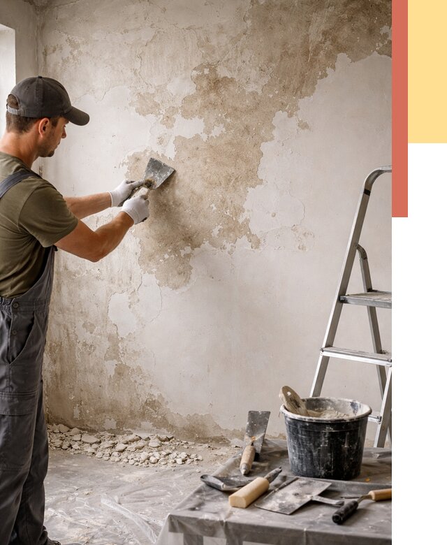 Снятие старой шпаклевки в Ухте от 1873 руб. — быстро и недорого | ОТДЕЛОЧНИК-Хта