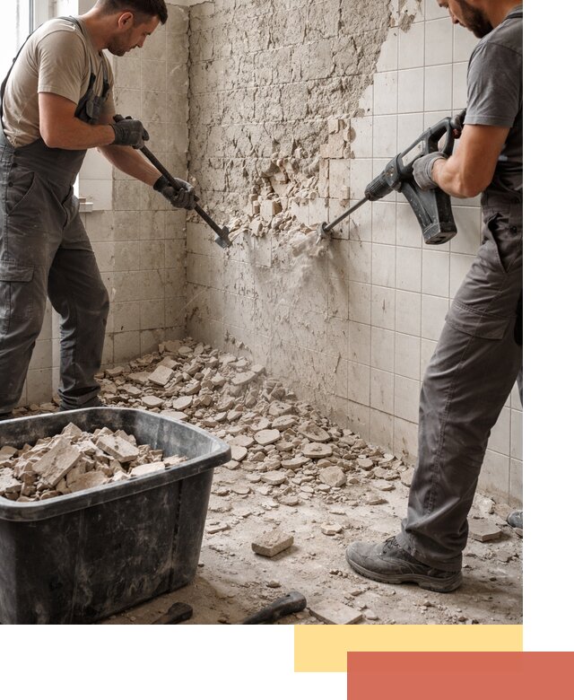 Демонтаж плитки со стен в Ухте быстро и аккуратно