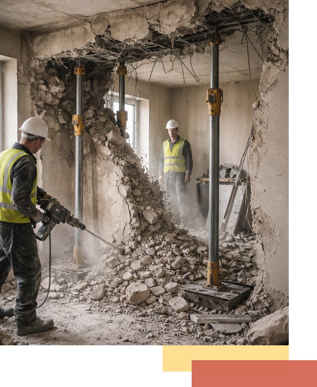 Снос несущих стен в Ухте с гарантией безопасности и качества