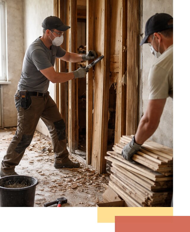 Демонтаж деревянных перегородок в Ухте быстро и аккуратно