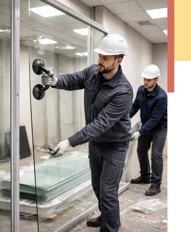 Демонтаж стеклянных перегородок в Ухте от 3240 руб. — быстро и недорого | ОТДЕЛОЧНИК-Хта