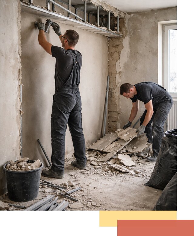 Демонтаж короба из гипсокартона в Ухте быстро и аккуратно