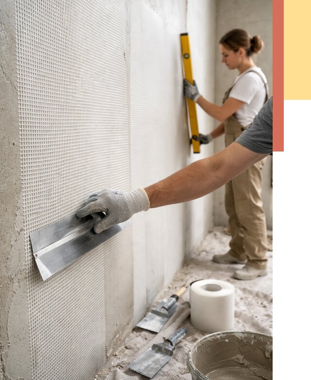 Армирование стен стеклосеткой в Ухте от 3240 руб. под ключ | ОТДЕЛОЧНИК-Хта