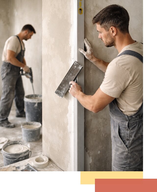 Выведение углов стен в Ухте: монтаж и оштукатуривание