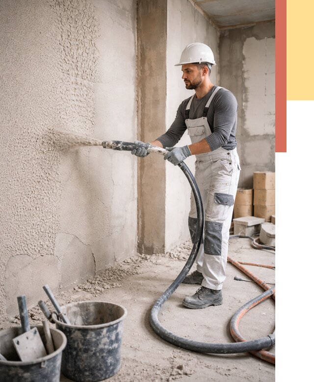 Машинная штукатурка стен в Ухте под ключ от 6581 руб./м2 | ОТДЕЛОЧНИК-Хта