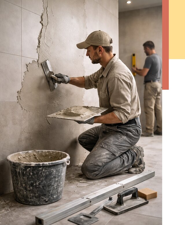 Штукатурка стен в ванной в Ухте от 4556 руб./м² — выравнивание под ключ | ОТДЕЛОЧНИК-Хта