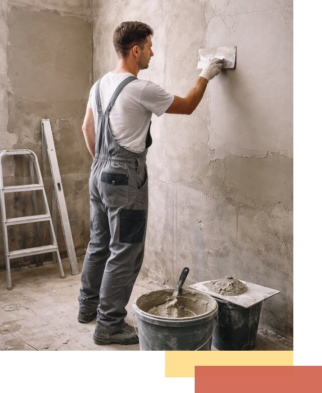 Штукатурка стен в ванной под ключ в Ухте