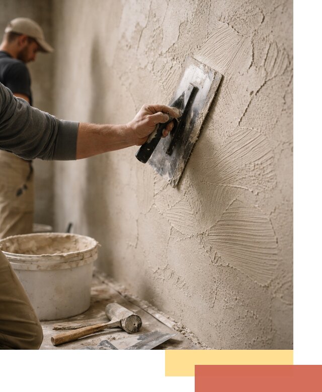 Фактурная штукатурка стен в Ухте — монтаж, отделка, реставрация