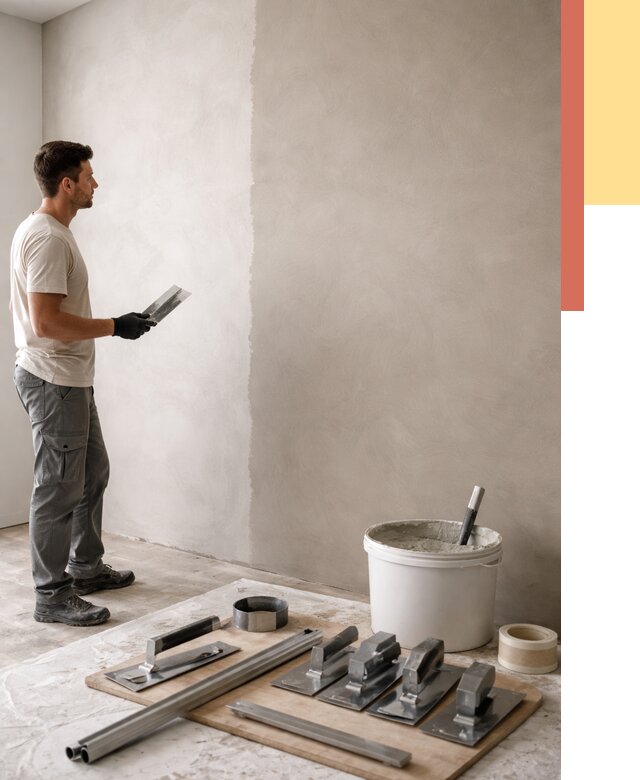 Нанесение микроцемента на стены в Ухте от 3240 руб./м2 под ключ | ОТДЕЛОЧНИК-Хта