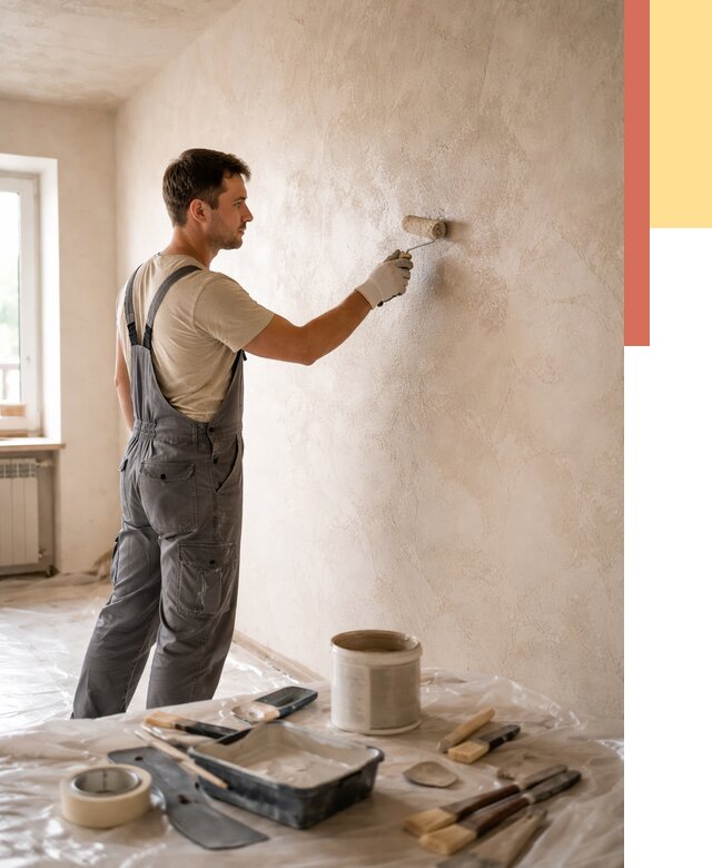 Нанесение лессирующей краски по декоративке в Ухте от 1772 руб. | ОТДЕЛОЧНИК-Хта