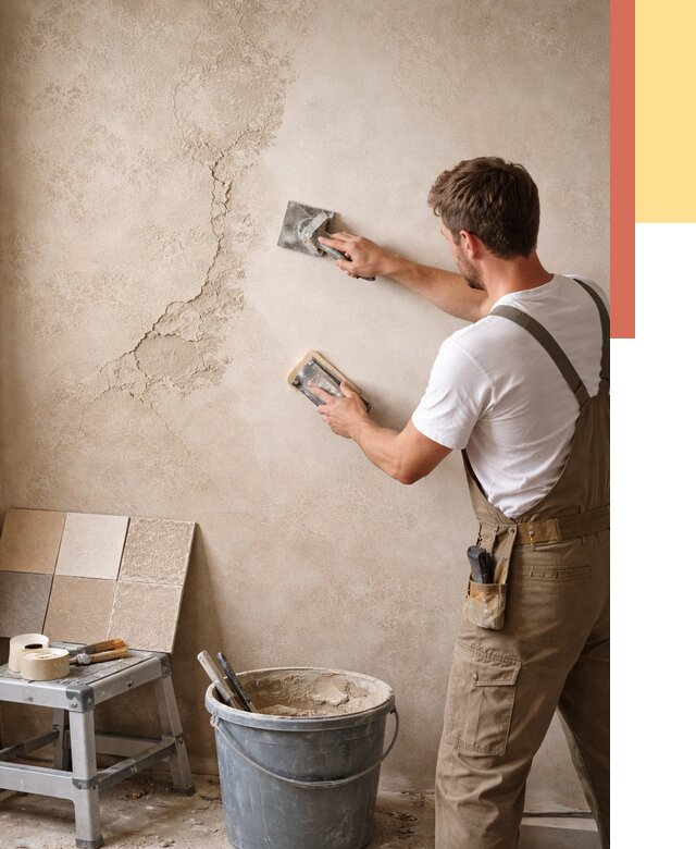 Ремонт декоративной штукатурки в Ухте от 4556 руб. под ключ | ОТДЕЛОЧНИК-Хта