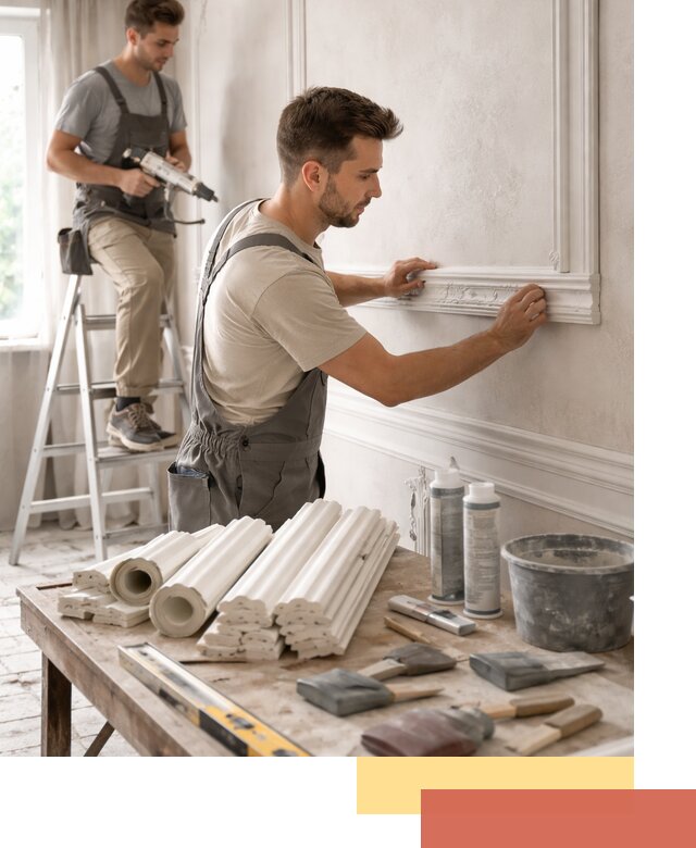 Монтаж лепнины на стены в Ухте профессионально и качественно