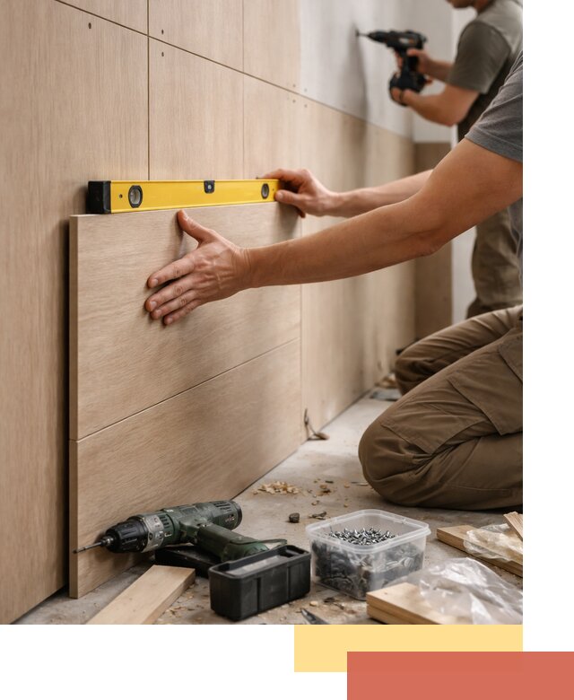 Профессиональный монтаж МДФ панелей на стены в Ухте