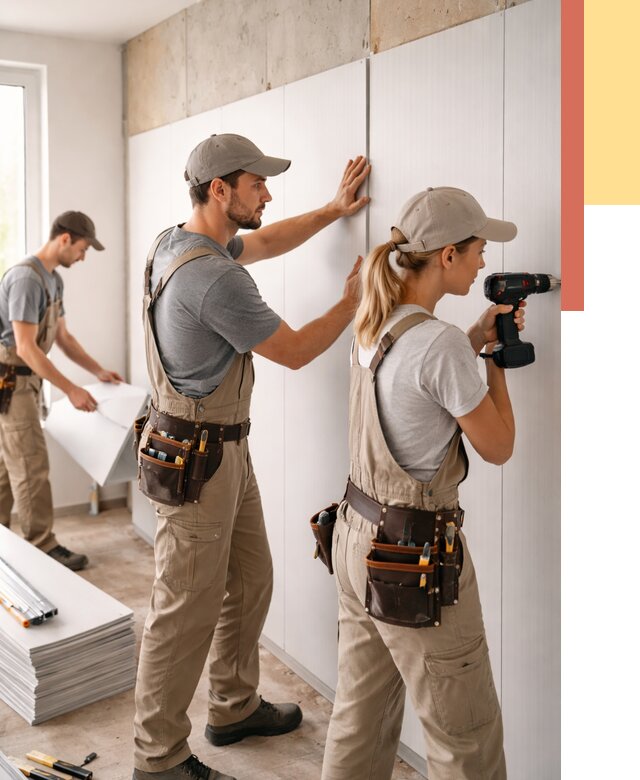 Монтаж ПВХ панелей на стены в Ухте от 456 руб/м2 — быстро и недорого | ОТДЕЛОЧНИК-Хта