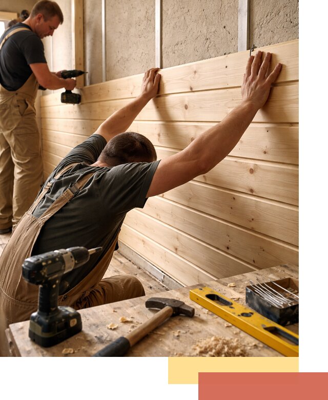 Монтаж деревянной вагонки на стены в Ухте быстро и качественно