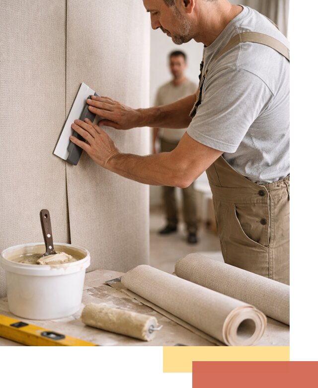 Поклейка текстильных обоев в Ухте профессионально и аккуратно