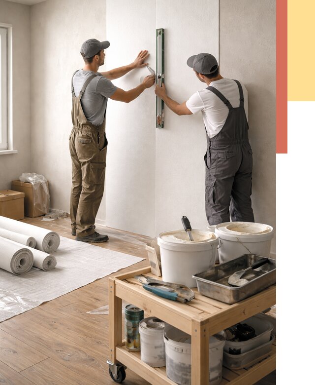 Поклейка стеклообоев в Ухте от 6581 руб. за м2 — быстро и недорого | ОТДЕЛОЧНИК-Хта