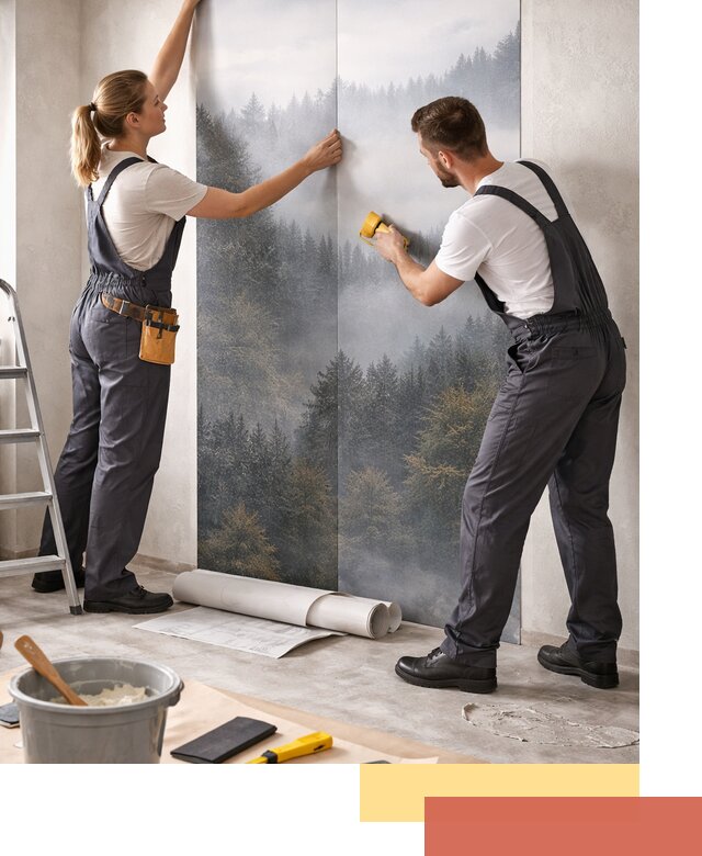 Поклейка фотообоев профессионально в Ухте под ключ