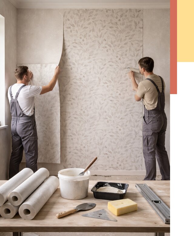 Поклейка обоев с подбором рисунка в Ухте от 3544 руб. | ОТДЕЛОЧНИК-Хта - быстро и недорого