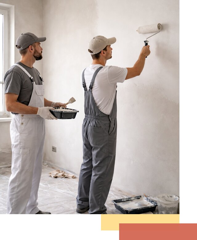 Покраска стен водоэмульсионной краской в Ухте