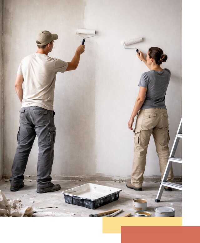 Окраска стен по стеклохолсту в Ухте качественно и долговечно