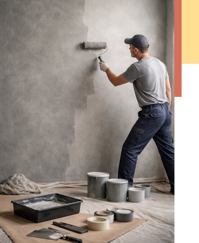 Покраска стен под бетон в Ухте от 658 руб. за м2 — быстро и недорого | ОТДЕЛОЧНИК-Хта