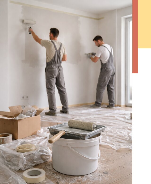 Покраска стен в квартире в Ухте от 2531 руб/м2 — быстро и недорого | ОТДЕЛОЧНИК-Хта