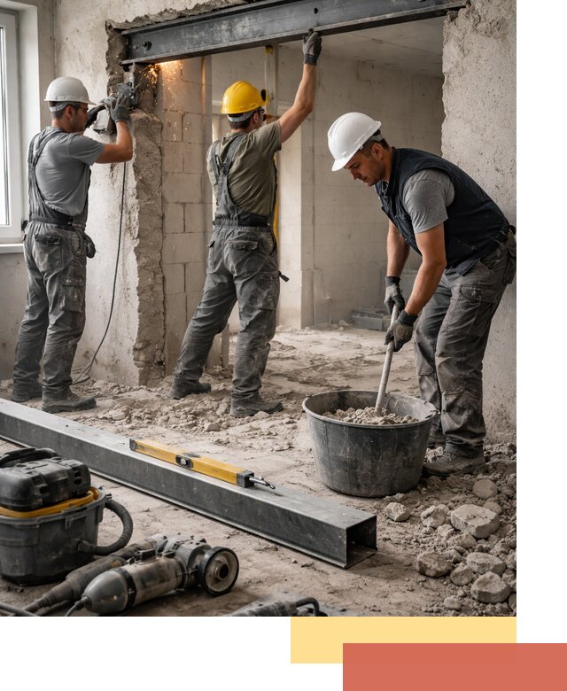 Создание проемов в стенах и несущих конструкциях в Ухте