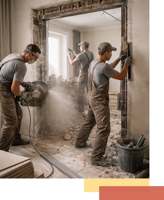 Расширение дверного проема под установку новой двери в Ухте