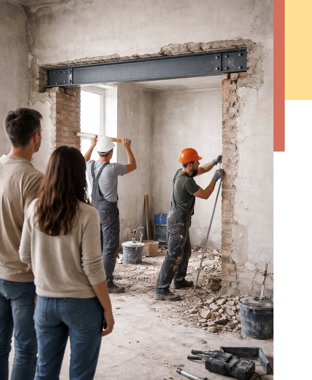 Усиление проема в стене в Ухте от 9619 руб. — усиление дверного проема металлоконструкцией | ОТДЕЛОЧНИК-Хта