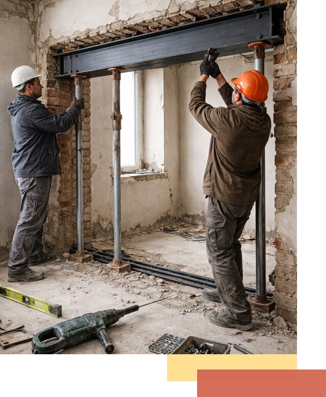 Усиление проема в стене в Ухте для расширения и безопасности