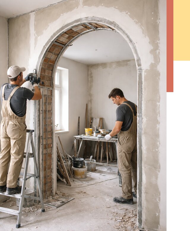 Устройство арочного проема в Ухте от 9619 руб. под ключ — быстро и недорого | ОТДЕЛОЧНИК-Хта