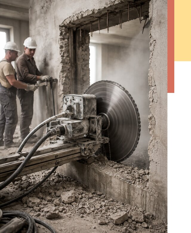 Алмазная резка проемов в Ухте от 4556 руб. быстро и недорого | ОТДЕЛОЧНИК-Хта