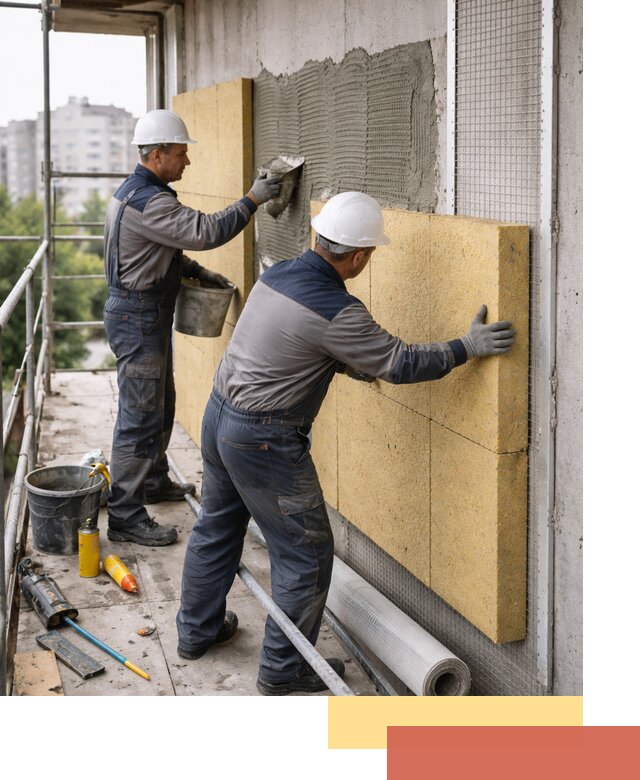 Утепление стен зданий и домов в Ухте качественно и надежно