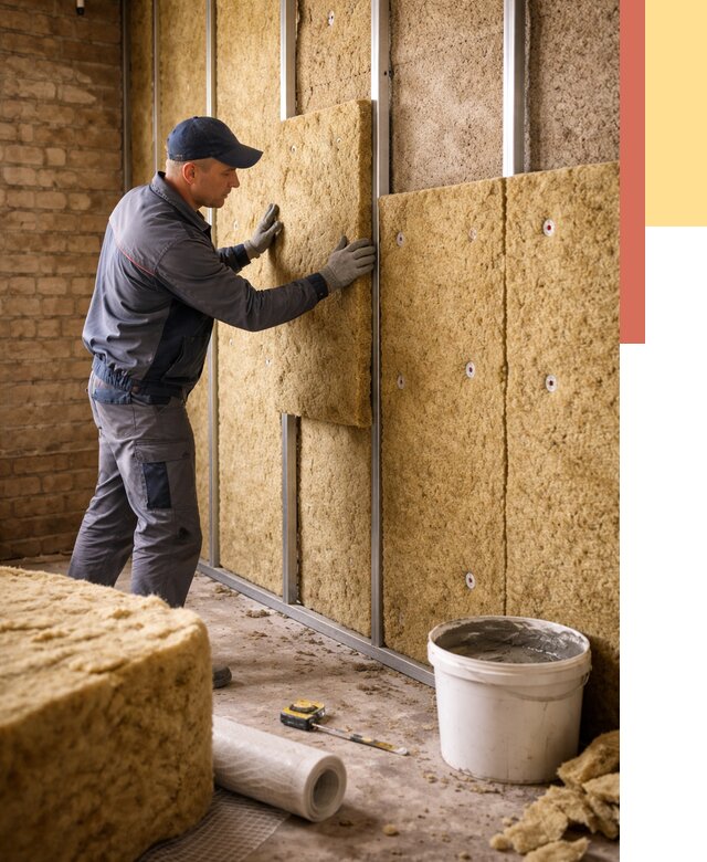 Утепление стен минватой в Ухте от 1367 руб./м2 — недорого и быстро | ОТДЕЛОЧНИК-Хта