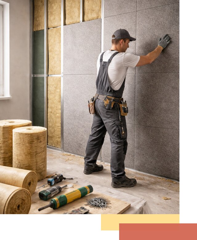 Профессиональная шумоизоляция стен в Ухте для квартиры и офиса