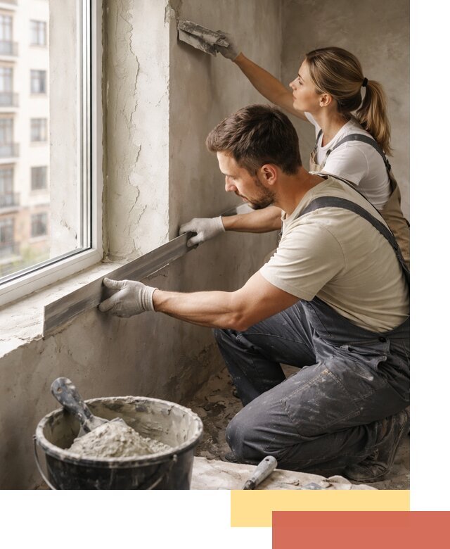 Штукатурка откосов дверей и окон профессионально в Ухте