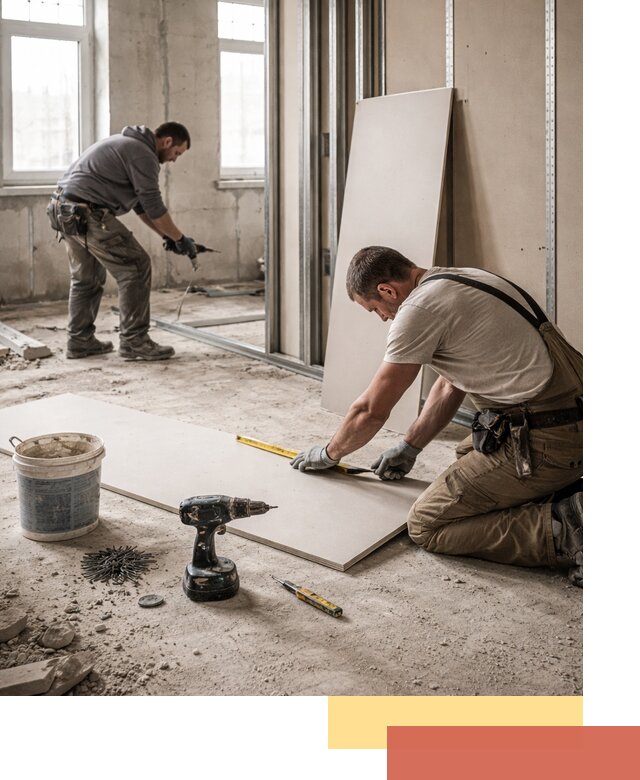 Кладка перегородок из ПГП под ключ в Ухте