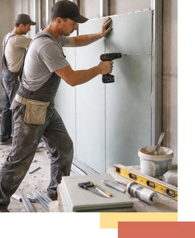 Кладка влагостойких перегородок ПГП в Ухте