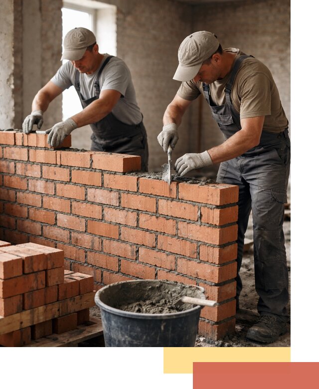 Кладка кирпичных перегородок под ключ в Ухте