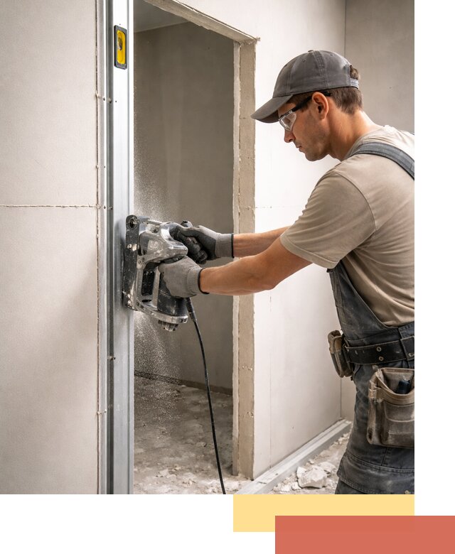 Устройство дверного проема в перегородке в Ухте