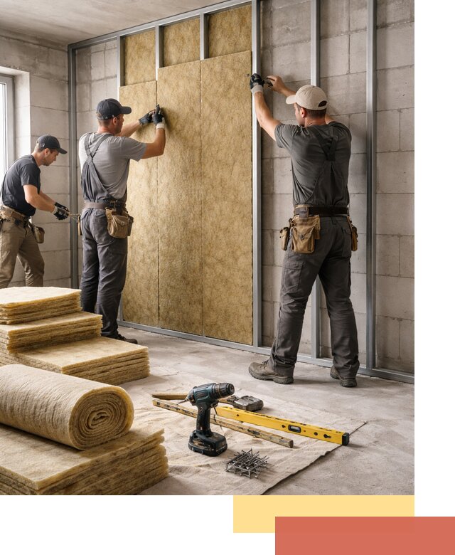 Шумоизоляция перегородок из блоков в Ухте — монтаж и защита шумоизоляцией