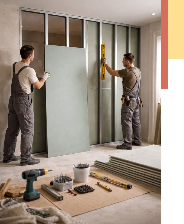 Перегородка из влагостойкого гипсокартона в Ухте от 4860 руб. — монтаж под ключ | ОТДЕЛОЧНИК-Хта