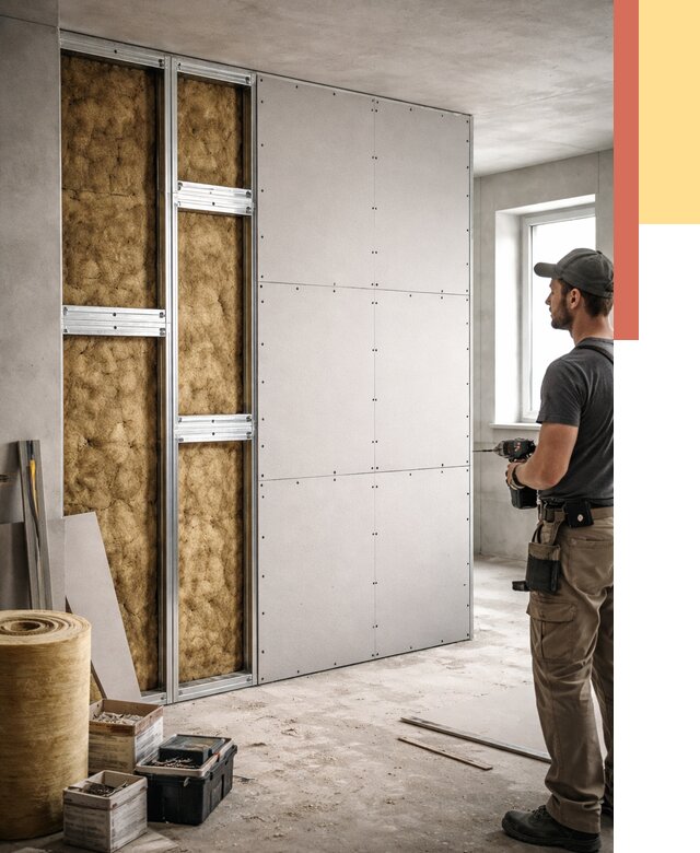 Усиленная перегородка под навеску в Ухте от 12960 руб. — монтаж под ключ | ОТДЕЛОЧНИК-Хта