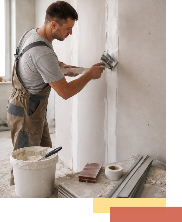 Шпаклевка перегородок из гипсокартона в Ухте качественно и быстро