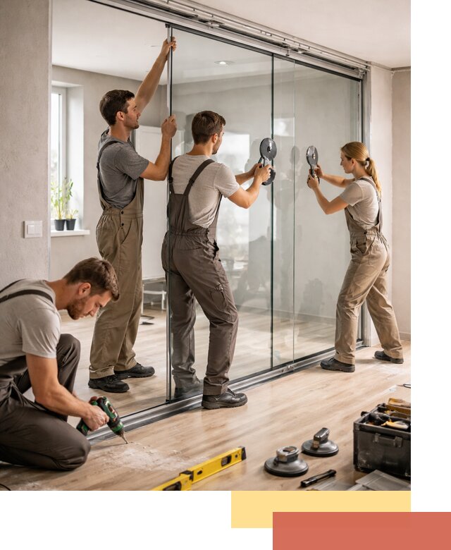 Изготовление стеклянных перегородок на заказ в Ухте