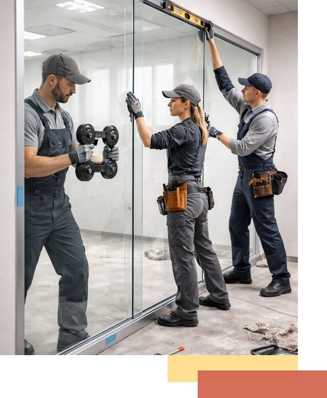 Профессиональный монтаж стеклянных перегородок в Ухте