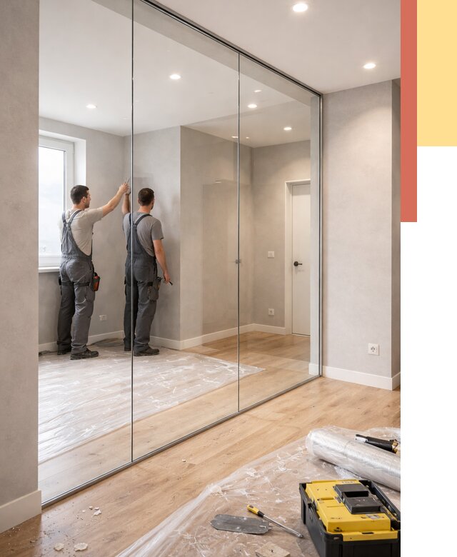 Безрамные стеклянные перегородки в Ухте — монтаж от 9619 руб. | ОТДЕЛОЧНИК-Хта