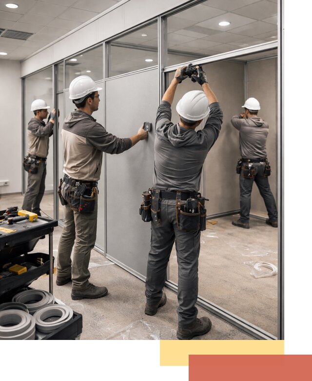 Мобильные офисные перегородки под ключ в Ухте